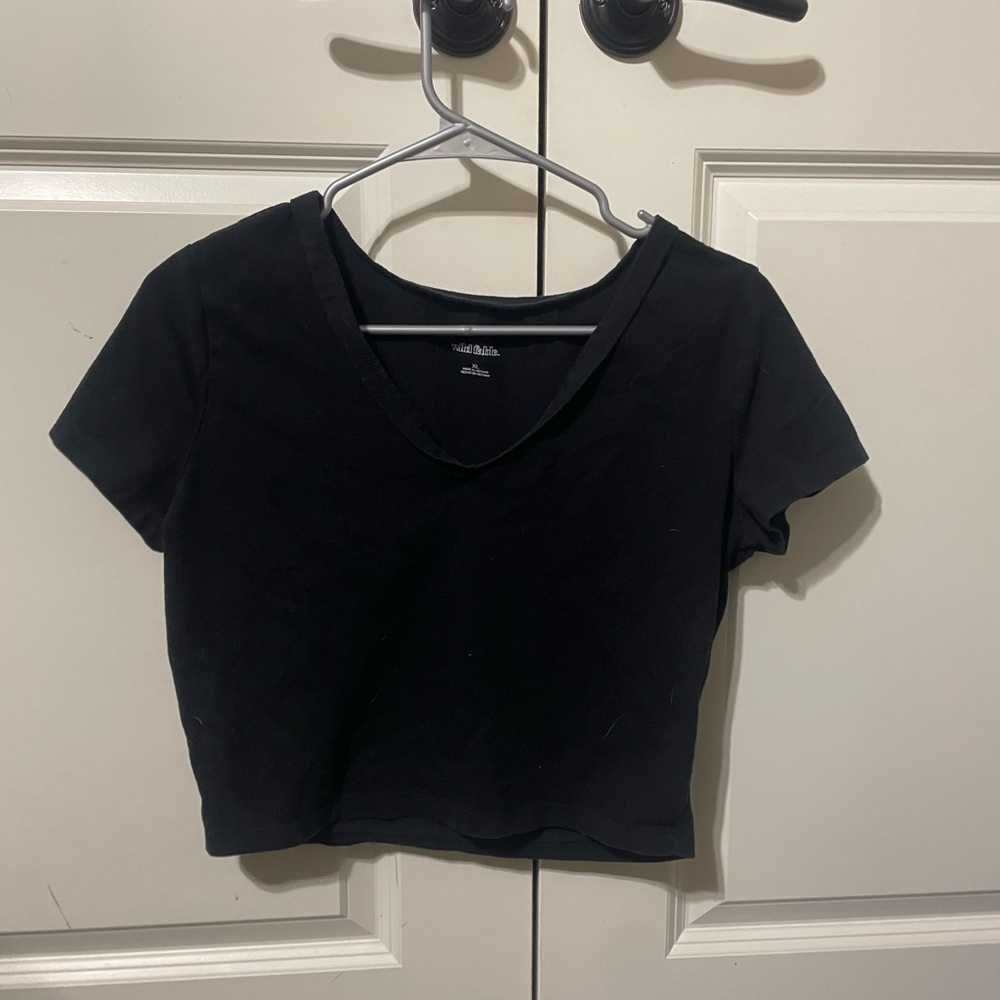 Wild Fable Black Crop Top